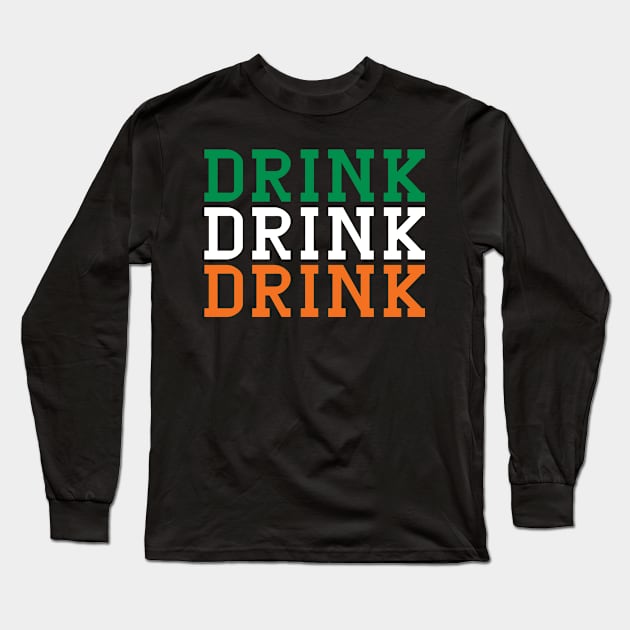 Drink Drink Drink Long Sleeve T-Shirt by WMKDesign